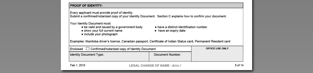 Identity section