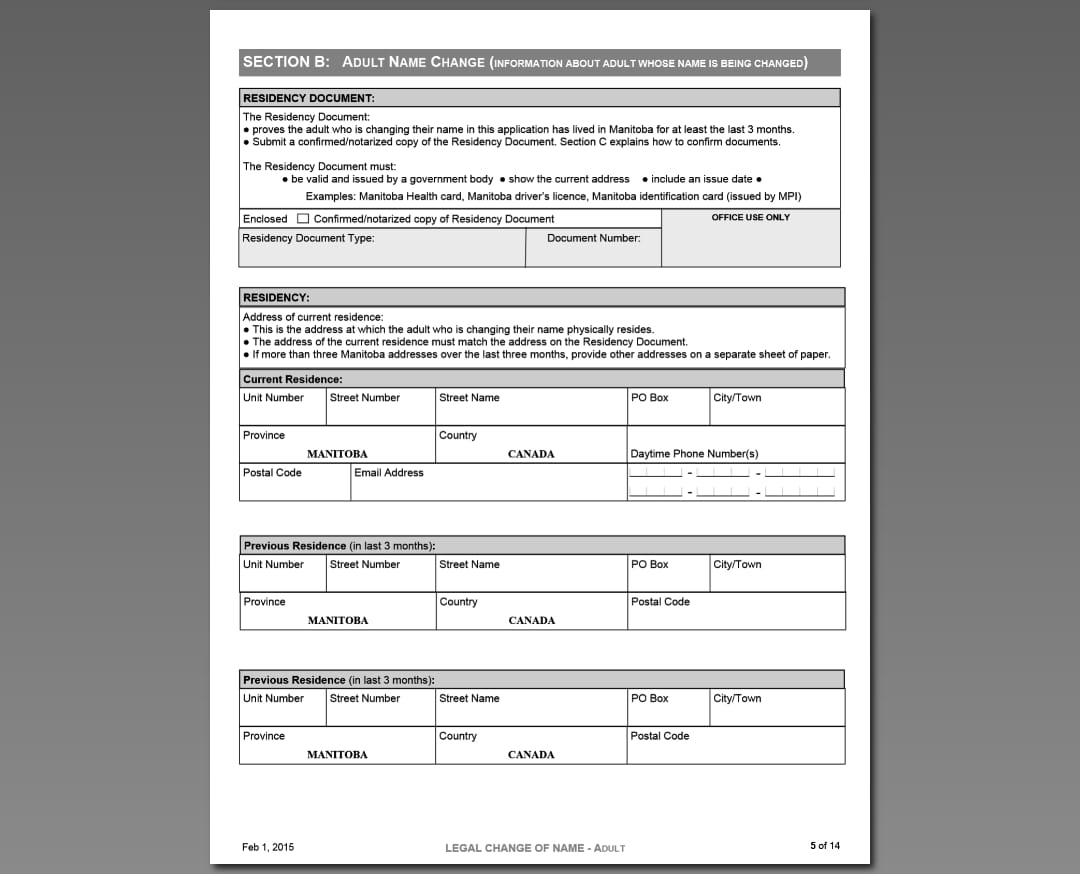 Residency section