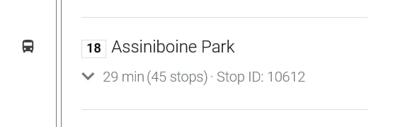 Route 18, Assiniboine Park on Google Maps