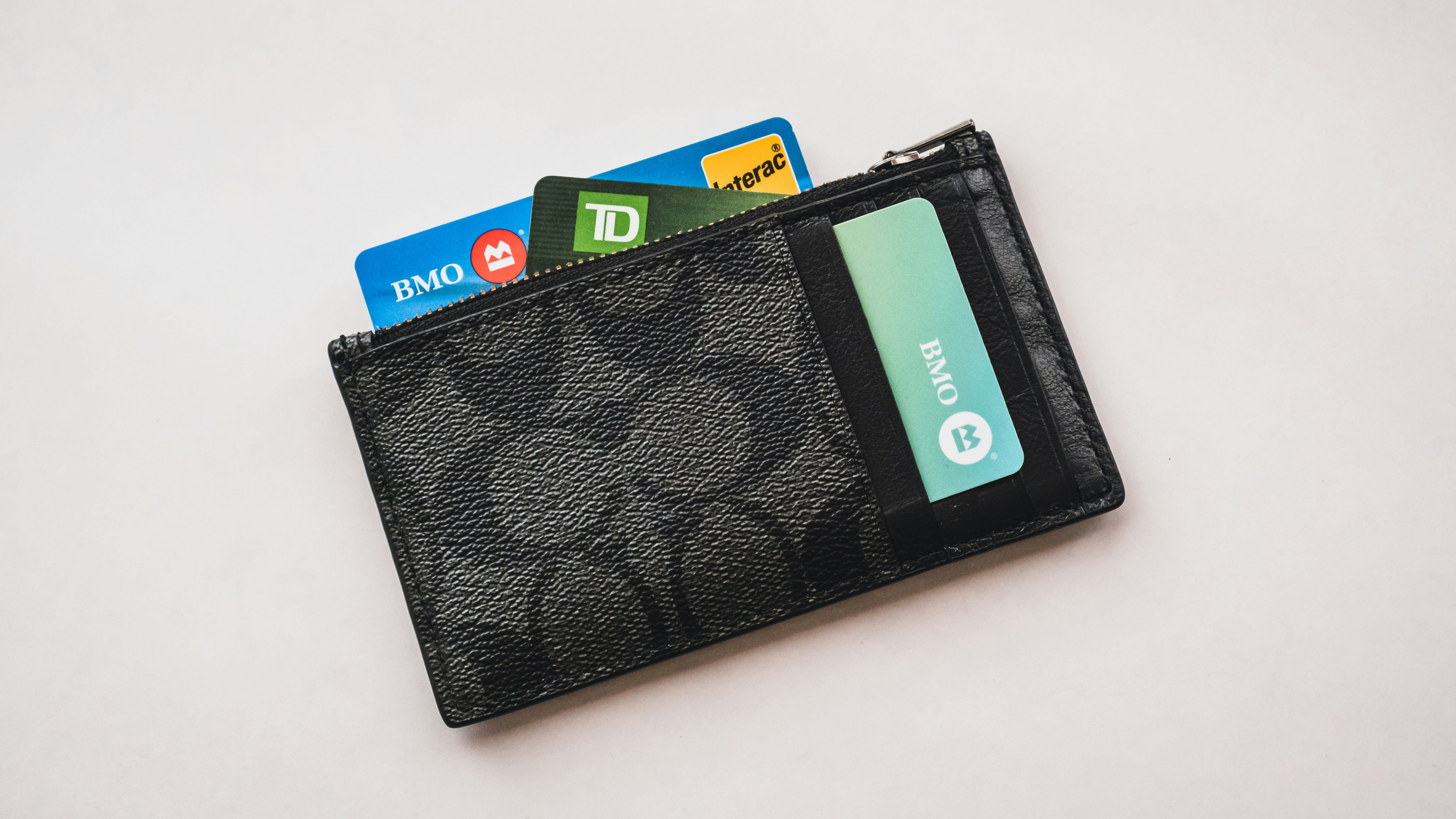 A wallet with a few credit cards