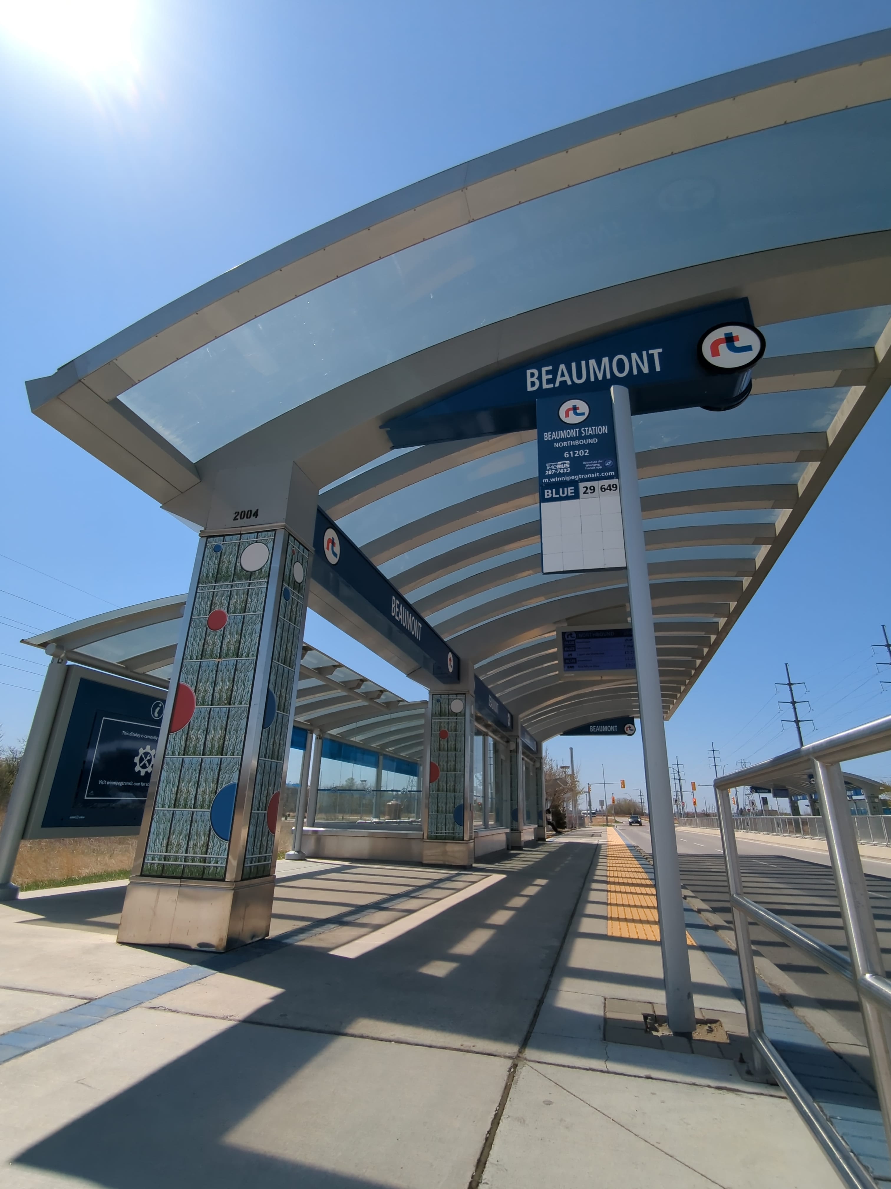 View of Beaumont Station's Northbound side