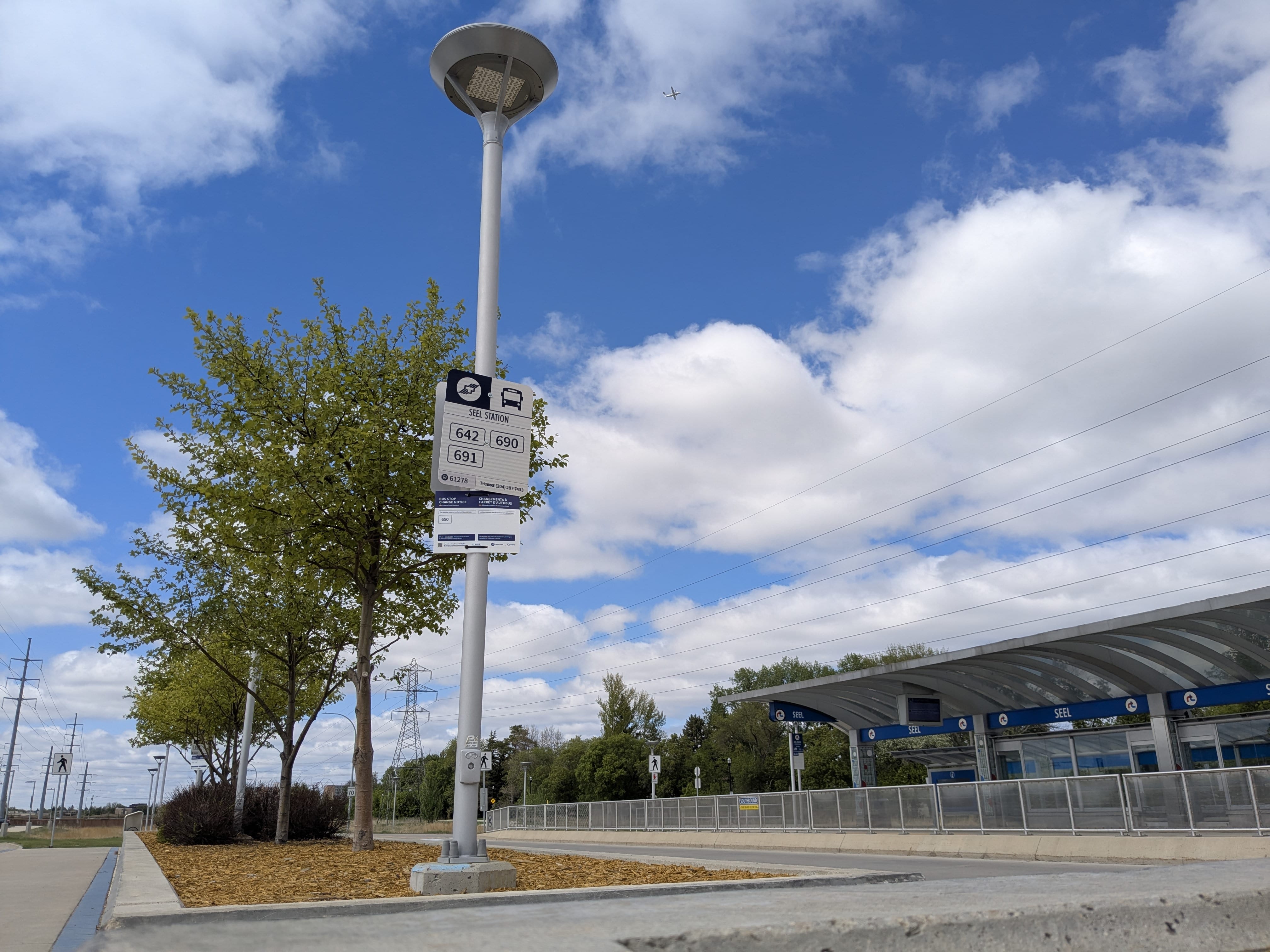 A Seel Station stop, looking over the Northbound side of the station