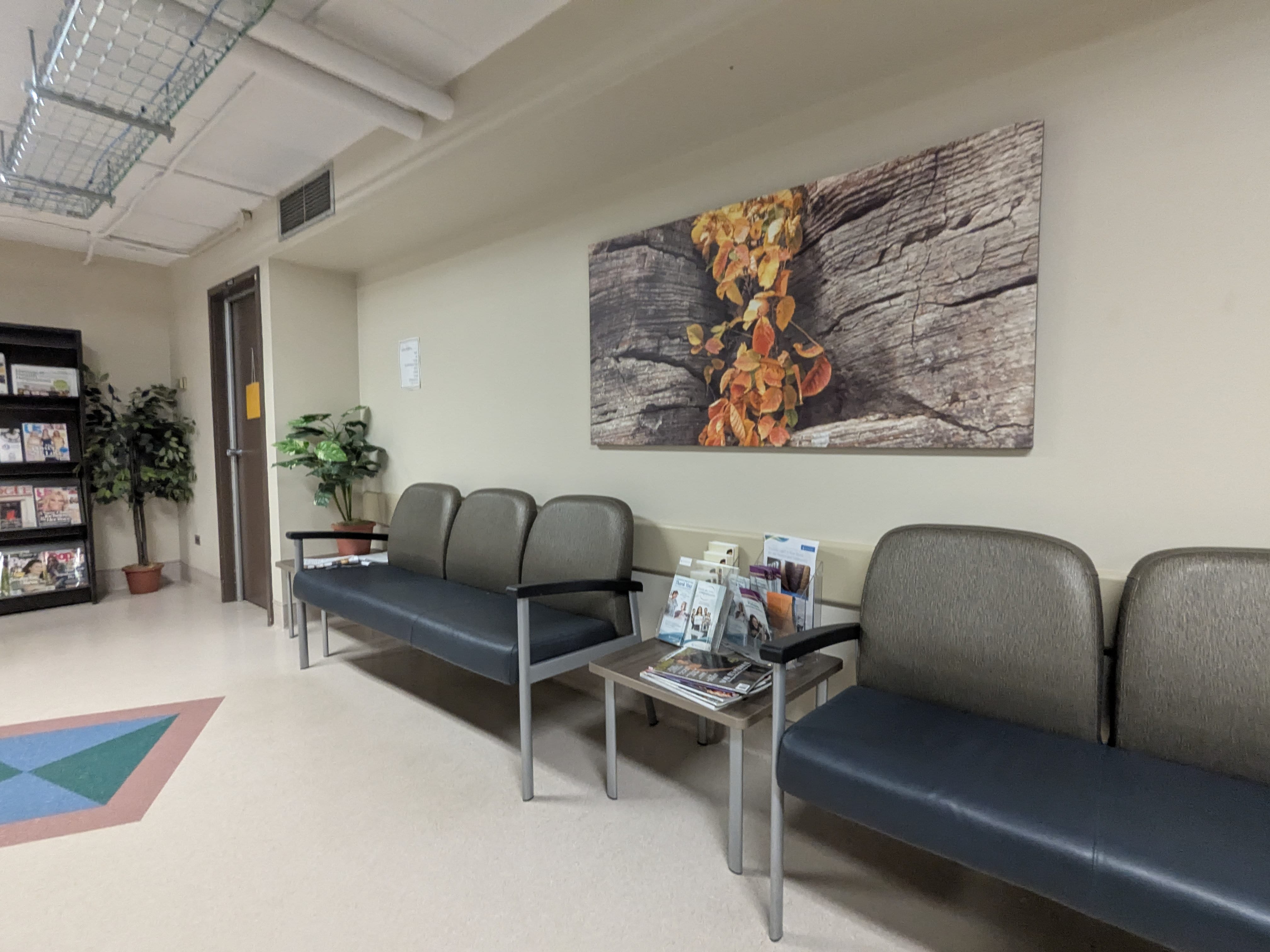 Gloomy brown waiting room